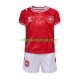 Camisola Dinamarca Criança Equipamento Primeiro Euro 2024 Manga Curta